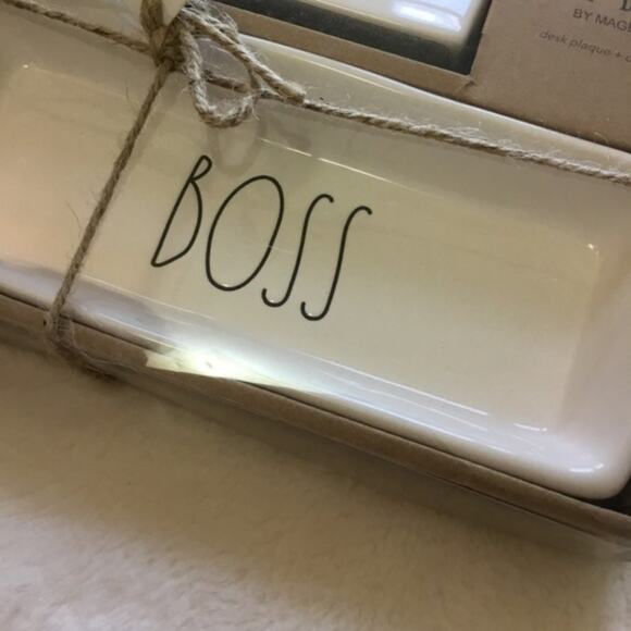 Rae Dunn White "YOU GOT THIS" and "BOSS" Desk Set - Picture 2 of 6